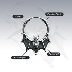 BAT HOOP EARRING