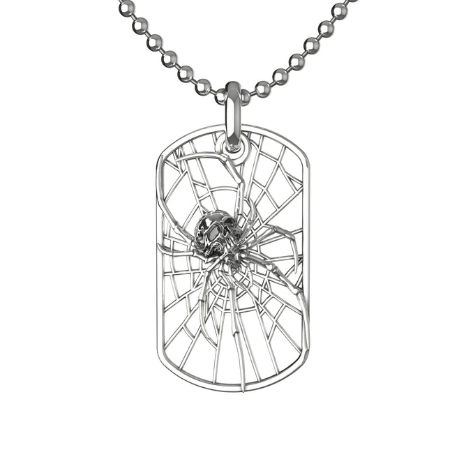 SPIDER DOG TAG NECKLACE