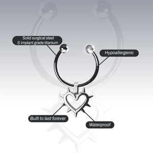 FAUX SPIKED HEART SEPTUM