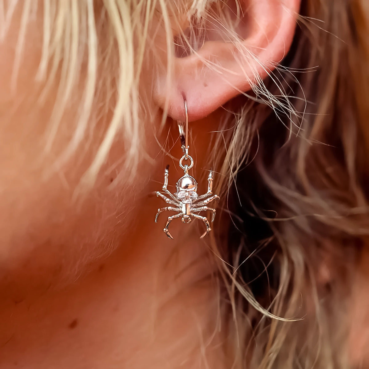 SPIDER SKULL EARRING - Hard Jewelry™