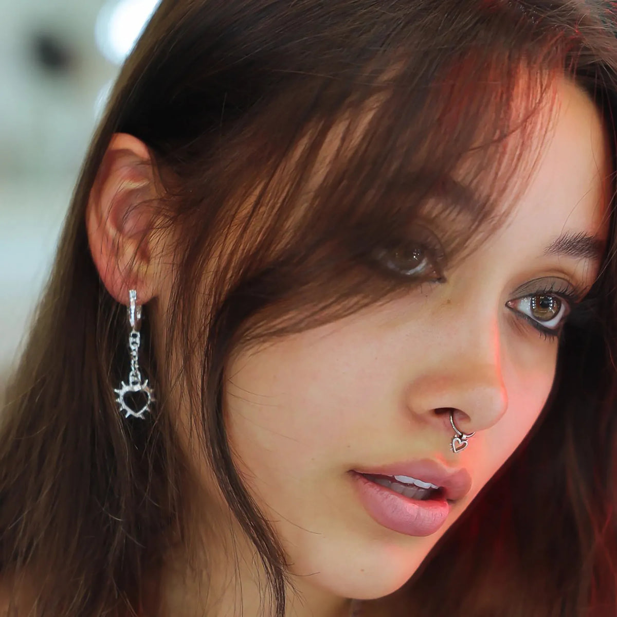 SPIKE HEART EARRING - Hard Jewelry™